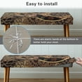 thumbnail image 6 of Chririnla Polyester Spandex Bench Covers for Living Room Office, Washable Full Elastic Wrap Bench Seat Cover, Leopard Chain Print, 6 of 9