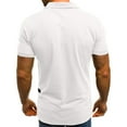 thumbnail image 3 of Lolmot Shirts for Men Fashion Short Sleeve Design Personality Casual Slim with Pockets Compression Turndown Collar Polo T-Shirts Top Blouse, 3 of 4