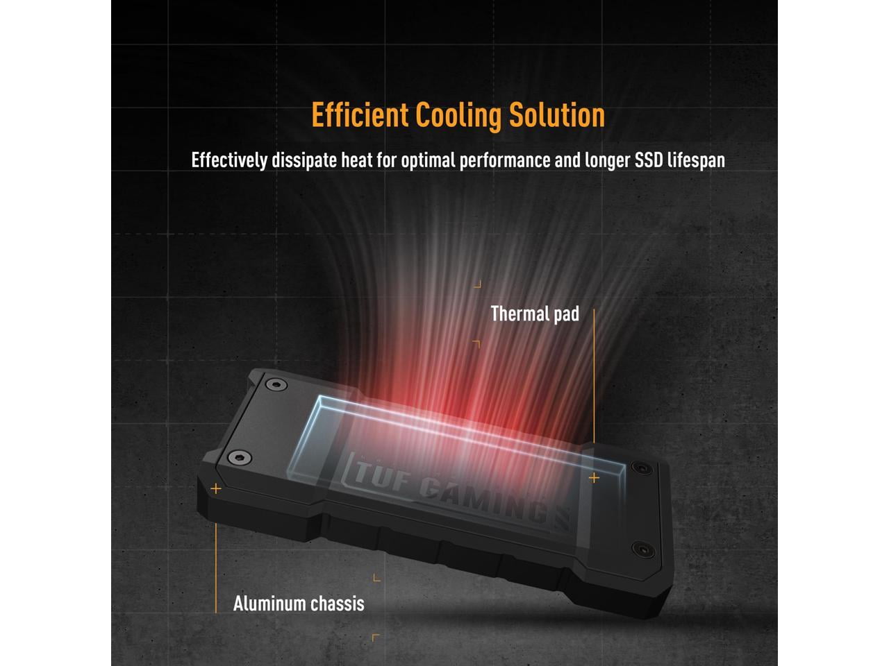 ASUS 90DD02X0B08000 TUF Gaming Dual M.2 USB C Portable SSD Enclosure