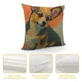 thumbnail image 4 of Orinice  Corgi Dog Throw Pillow Cover Shiny Butt Cute Dog Animal Pet Puppy Cartoon Lovely Friend Adorable Pillow Case  Decorative Men Women Boy Girl Room Cushion Cover for Home Couch Bed White, 4 of 5
