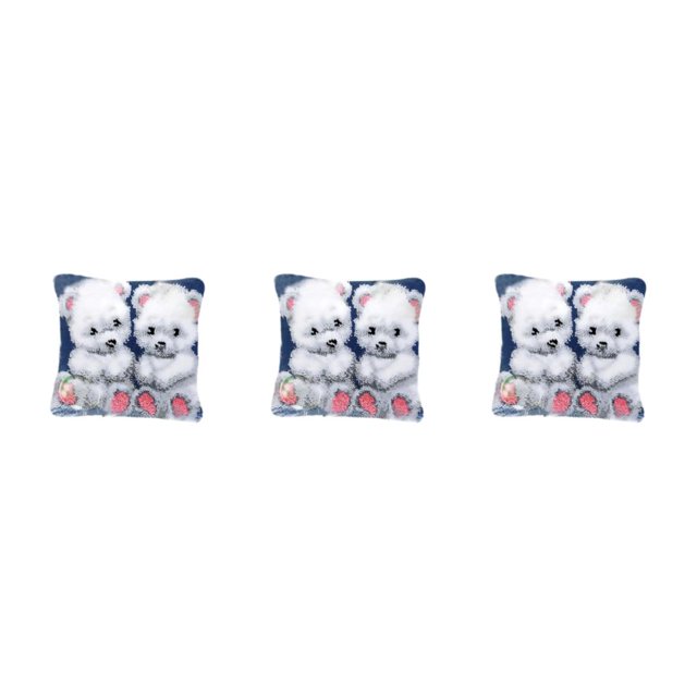 Transemion Creativity DIY Accessories Embroidery Pillow Kits Hypoallergenic Fabric Gift Type1 3Set