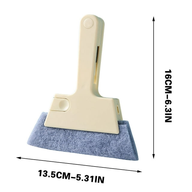 Cepillo de limpieza para huecos de puertas, ranuras y hendiduras. Cabezal giratorio de 360° flexible para marcos de ventanas, sellos y rieles. Cerdas suaves para suciedad incrustada, polvo y mugre.
