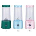 thumbnail image 2 of Plastic Blender Portable USB Charging Stainless Steel Slicer Squeezer Mixer 3.7V 350ML Juicer Home Canteen Squeezer Mixing Machine Pink, 2 of 6