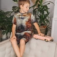 thumbnail image 4 of Fotbe Romantic Flower Fox Couple Pijama Estampada de 2 Piezas para Niños – Ropa de Dormir de Manga Corta Cómoda para Niños y Niñas, Camiseta y Shorts de Algodón-Medium, 4 of 6