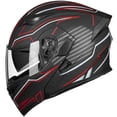 thumbnail image 4 of Casco de moto ILM 902Ls con doble visera LED abatible y frontal, 4 of 5