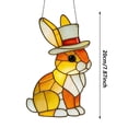 thumbnail image 2 of Lunxisen 2 Pcs Easter Rabbit Window Hanging Farm Ornament Acrylic Home Decor Garden Gift(20cm), 2 of 8