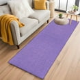 thumbnail image 2 of Lavender Burlap Texture Large Area Rugs for Bedroom Living Room, Soft Non Slip Carpet Bedside Rug, Farmhouse Vintage Lavender Rectangular Floor Cover Kitchen Accent Rug 2'x6' for Dining Room/Office, 2 of 9