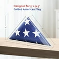 thumbnail image 3 of Acrylic Flag Display Box Triangles Flag Container Flag Storage Case with Cover, 3 of 9