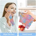thumbnail image 5 of Coolnut 4 PCS Colorful Mandala Washcloths, 12 X 12 Inches Cotton Wash Cloths, Highly Absorbent and Soft Face Towels for Bathroom,Gym,Hotel and Spa, 5 of 6