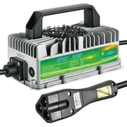YILEIDE E800W Seris 48V15A Golf cart Battery Charger with 3-pin Triangular Plug for EZGO RXV 48V Golf carts