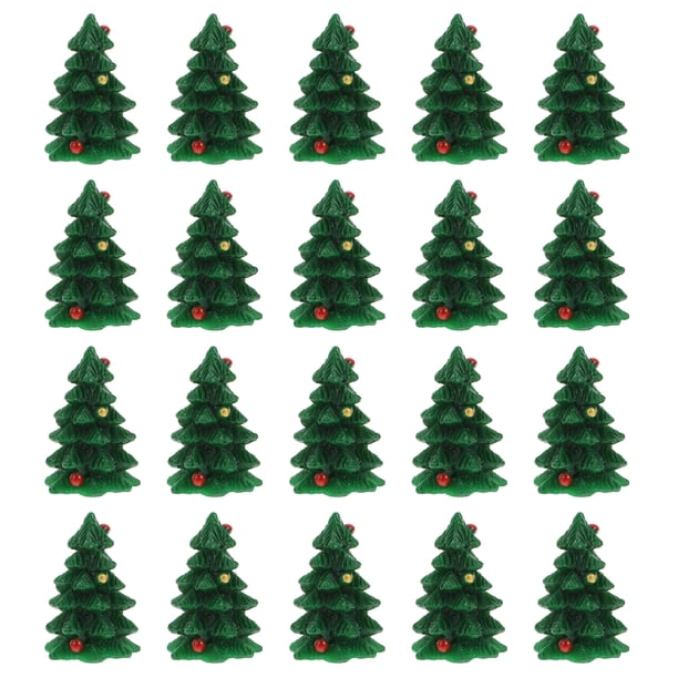20pcs resina decoraciones de árbol de navidad estuche de teléfono resina artesanía encanto accesorios de joyería de bricolaje