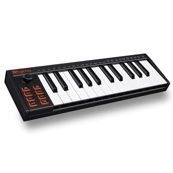 Midi Keyboard 25 Key, Portable Midi Keyboard Controller with Joystick, Midi Arranger Keyboard for Music Production, Mobile Studios,Performance