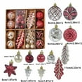 thumbnail image 4 of Vrorvz Christmas Ornaments Set Decorative Octagonal Star with Hanging Rope Pearl Accents for Wreaths Garlands Table Centerpieces Vacation Home Decor Shatterproof Ornament Balls 9.4in Red, 4 of 7