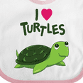 thumbnail image 4 of Inktastic I Love Turtles Boys or Girls Baby Bib, 4 of 4