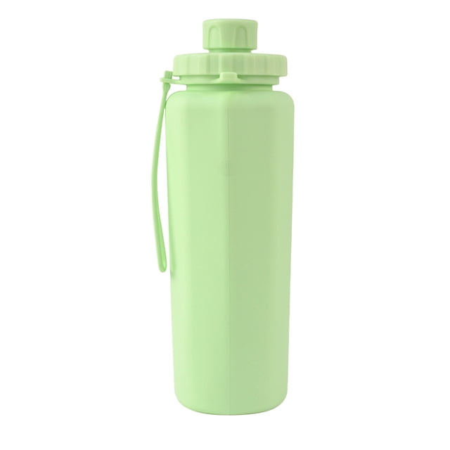 Foldable Outdoor Sports Kettle Collapsible Silicone Water Bottle for Camping Hiking 600ml Capacity with Hanging Rope High Temperature Proof for Hot Cold Drinks Portable Hydration for Backpacking