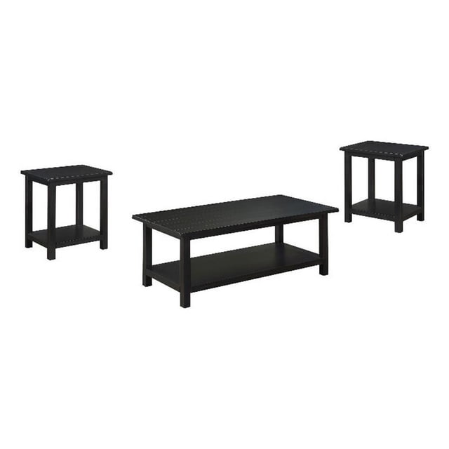 Payne Ensemble de 3 Pcs Table Basse et Bout de Canapé Java Vieilli