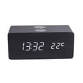 thumbnail image 1 of Digital Wooden   Electronic  Time Display for Bedroom 10W Wireless Charging 3  Settings Date&Temp Display  White, 1 of 7