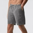 thumbnail image 2 of Men's Summer Linen Shorts - Adjustable Drawstring & Side Pockets | 2025 Relaxed Fit Casual Shorts for Beach & Home Wear, 2 of 6
