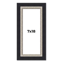 7x18 Frame Black Real Wood Picture Frame Width 2.25 Inches | Interior Frame Depth 0.5 Inches |