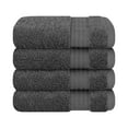 thumbnail image 3 of Cotton Paradise 100% Cotton 4 Piece Washcloths, Soft Absorbent Small Hand Face Towels Wash Rags for Body, Gray, 3 of 6