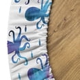 thumbnail image 5 of Ambesonne Octopus Fitted Round Tablecloth, Polygonal Animal Design, 36"- 40" Diameter, Blue Purple White, 5 of 5