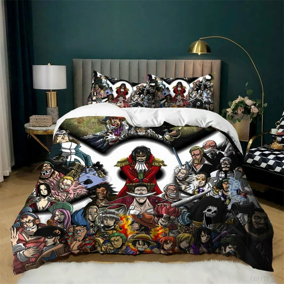 3 Pieces One Piece Bedding Duvet Cover Set Kids Teen Soft Breathable Quilt Cover All Season Duvet Cover with Pillowshams