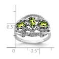 thumbnail image 2 of 14k White Gold 5x3mm Oval Peridot ring, 2 of 3