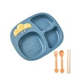 thumbnail image 2 of YAOMOBB Odor-free Cutlery Set For Food Separation Creative Radish Compartment Cutlery Set Cute Shape Dinner Plate Set, 2 of 6