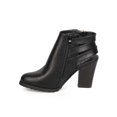 thumbnail image 4 of Refresh EC33 Women Leatherette Almond Toe Strappy Buckle Cutout Ankle Bootie, 4 of 5