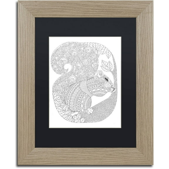 Trademark Fine Art "Animals 31" Canvas Art by Hello Angel, Black Matte, Birch Frame