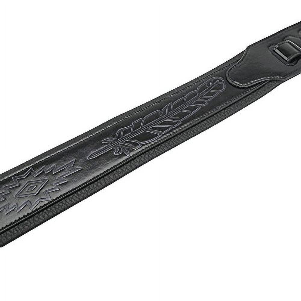 Walker & Williams GB-136 Black Feather Padded Guitar Strap