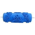 thumbnail image 1 of Rodillo de pintura con diseño floral de 5 pulgadas para decoración de pared (azul), 1 of 6