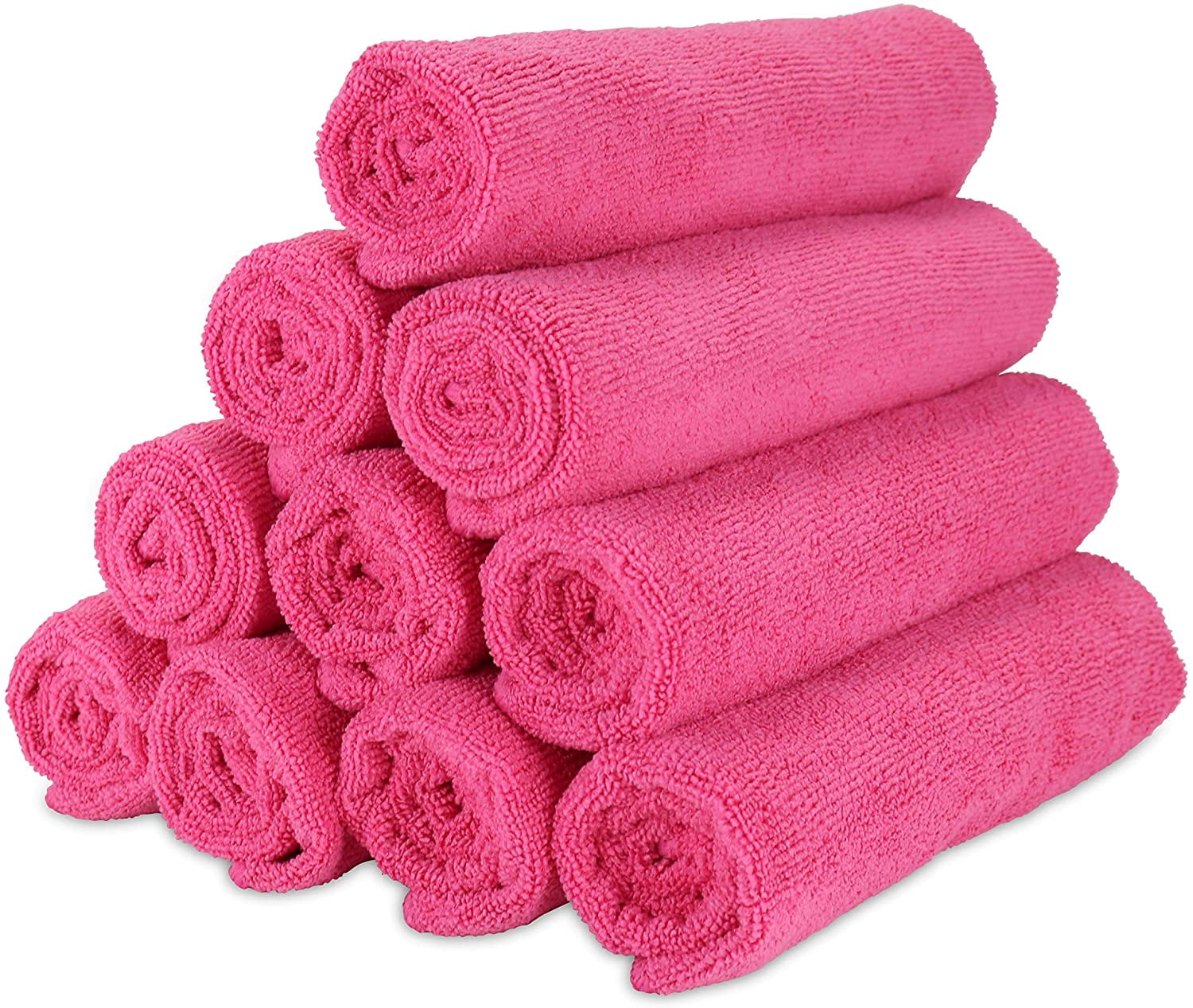 Arkwright Microfiber Gym Towels - Soft Quick Dry Hand Towel - 16 x 27 in. - (12 Pack) Hot Pink