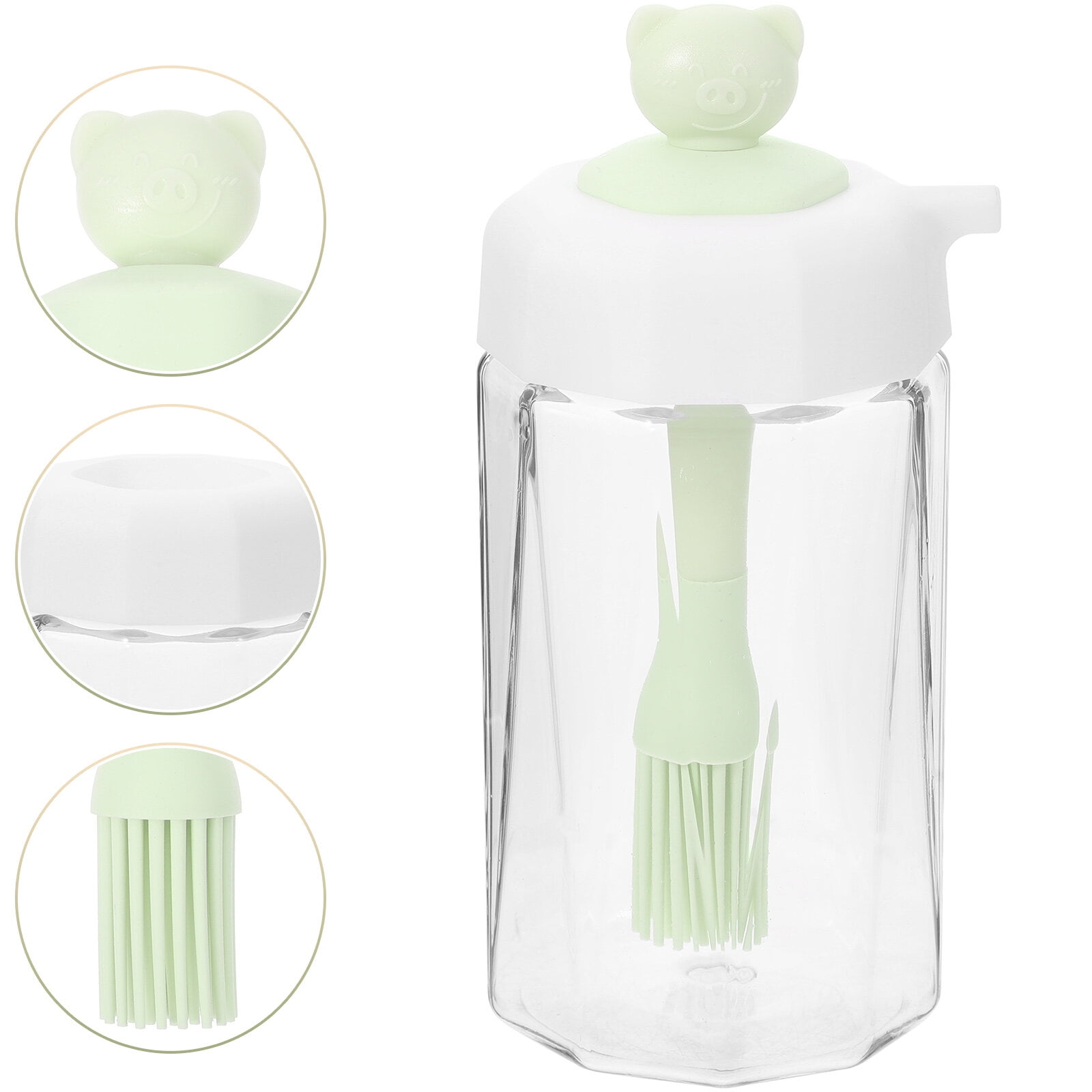 EIKS Oil Bottle with Silicone Brush for Cooking BBQ Kitchen