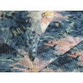 thumbnail image 3 of Ambesonne Abstract Floral Quilted Coverlet 3 Pcs, Spring Art Flowers, King Size, Slate Blue and Blush, 3 of 4