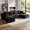 Black, variant on Vanress 125 Inch Modular Cloud Couch Sectional Sofa for Living Room, Modern Corduroy Boneless Couch, Upholstered Deep Seat U Shape Sofas Couches, No Assembly Required, Dark Grey