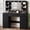 44.88" Black, variant on UGTOO 44.8" Black LED Vanity Desk with Hollywood Lights & Charging Station, Modern Makeup Table with 5 Drawers, 2 Cabinets & 3 Lighting Modes, Large Dressing Table for Women
