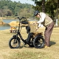 thumbnail image 3 of Actbest Electric Tricycle for Adults, 18" Folding Electric Trike, 700W Motor 48V 10.4AH Etrike, 18MPH Up to 55 Miles 3-Wheel Electric Bike White, 3 of 9