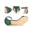 thumbnail image 2 of BLISSFUL STEP Open Toe Ankle Strap Kitten Heel Sandals for Women Dark Green 8.5, 2 of 6