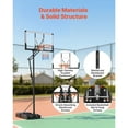 thumbnail image 4 of KFFKFF Support de Basketball Portable, Panier de Basketball et But à Hauteur Réglable de 5,25 à 10 Pi, Panier de Basketball Portable avec Panneau Arrière en PC de 48 Pouces et Roues, 4 of 9