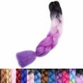 thumbnail image 2 of SEGO Ombre Jumbo Braiding Hair Extensions Colored Hair Weave Synthetic Crochet Twist Box Braid Hair Black/Pink/Blue/Purple Fake Hair Extension for Women, 2 of 8