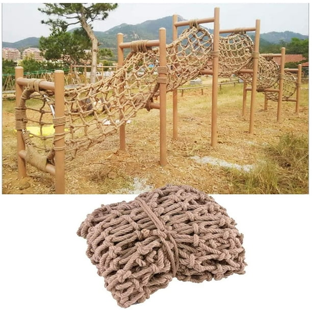 Hemp Rope Balcony Anti-Fall Safety Net Playground Decoration Net, Railing  Protection Net, Multifunctional Treehouse Climbing Net Cargo Net, for  Outdoor Garden(Size:1x4m,Color:10) 