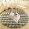 thumbnail image 4 of Lanola Deluxe Plush Dog Crate Beds, Washable Soft Shaggy Round Cat Sleeping Mat Pad, Kitten Supplies for Indoor Pets, Anti-Slip Area Rugs for Living Room Bedroom(Gray,15in), 4 of 7