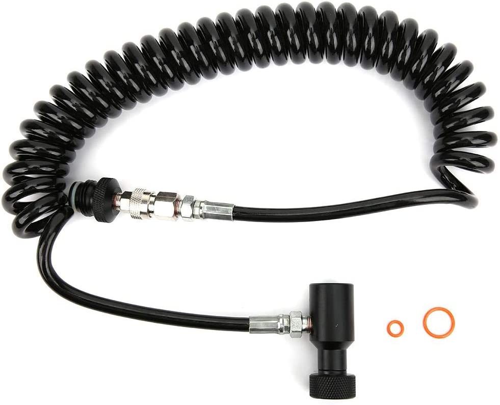 KIMISS G1/2 Aluminium Coil Remote Hose – Druckluft-Schlauch Mit QD-Schnellkupplung Für CO2, HPA & Stickstoff – Leicht & Kompakt Für Paintball