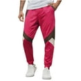 thumbnail image 2 of FRSASU Men's Casual Cargo Joggers Pants Stretch Elastic Waist Drawstring Tapered Sweatpants with Pockets Hot Pink, 2 of 4