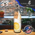 thumbnail image 2 of Nevlers 33 oz Ringed Swing Top Glass Bottles (Pack of 6) | Includes Funnel, Brush, Tags, Shrink Wrap and Marker, 2 of 9