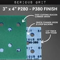 thumbnail image 3 of Almohadillas de lijado Serious Grit, espuma abrasiva 3x4, acabado 280-380, 3 of 7