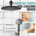 thumbnail image 3 of SR SUN RISE Robinet de Douche - Système de Pomme de Douche Haute Pression Multifonction de 12 Pouces avec Douchette à Main - Valve Incluse - Bronze Huilé, 3 of 5