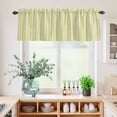 thumbnail image 5 of 3 Piece Kitchen Curtains and Valances Set Yellow Striped Cafe Curtains 36 Inch Length Modern Simple Farmhouse Beige Vintage Valance & Tier Curtain for Living Room Bedroom Window 54"x18"+27"x36"*2, 5 of 6