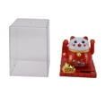 thumbnail image 2 of Lucky Cat, Solar Powered Lucky Cat Waving Arm Fortune Cat Statue with Storage Box, Fengshui Lucky Cat Swinging Arm  for  Display, 2 of 8